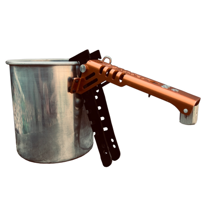 Handled Pot Gripper and Fuel Canister Recycle Tool Gripping Pot